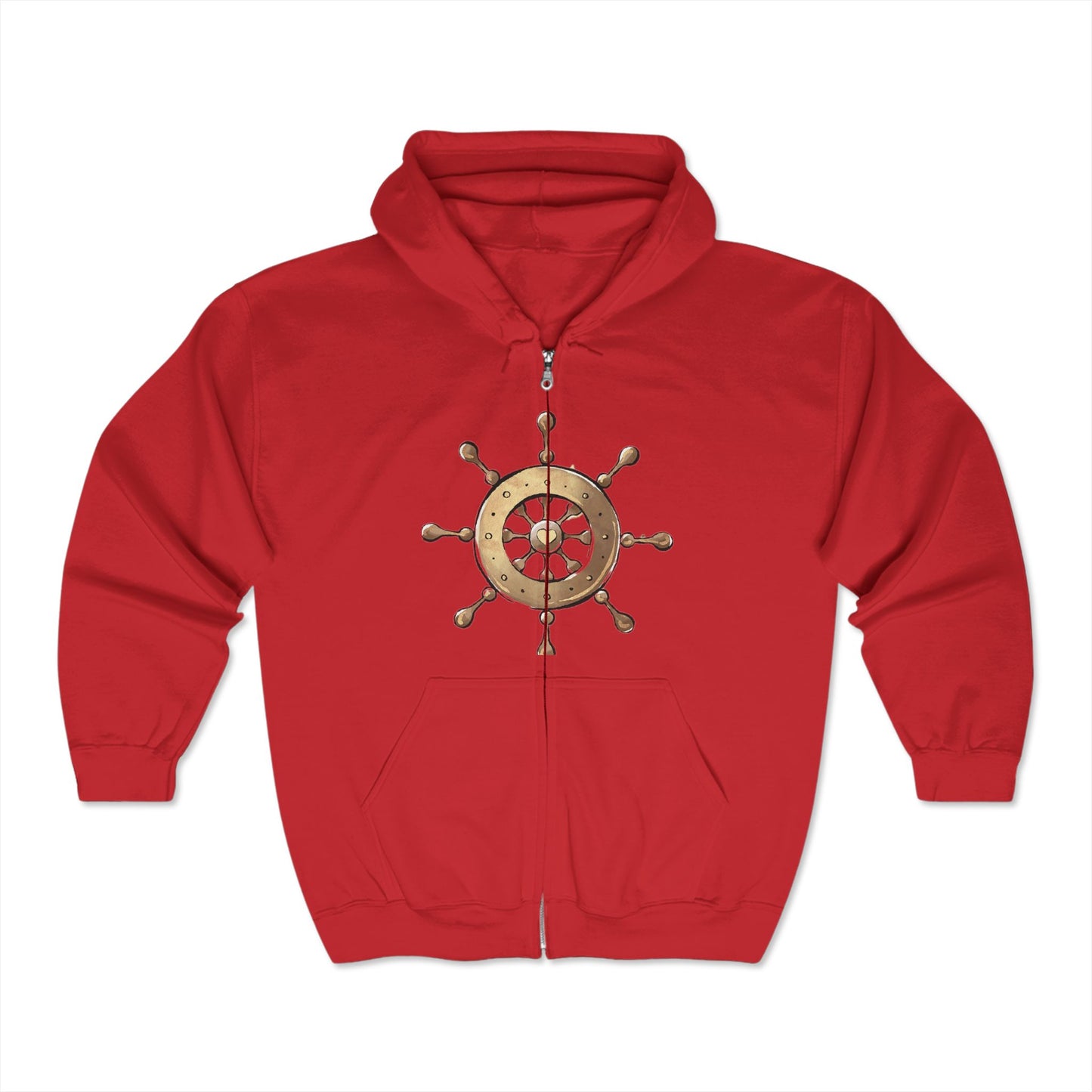 Golden Ship Wheel Hoodie