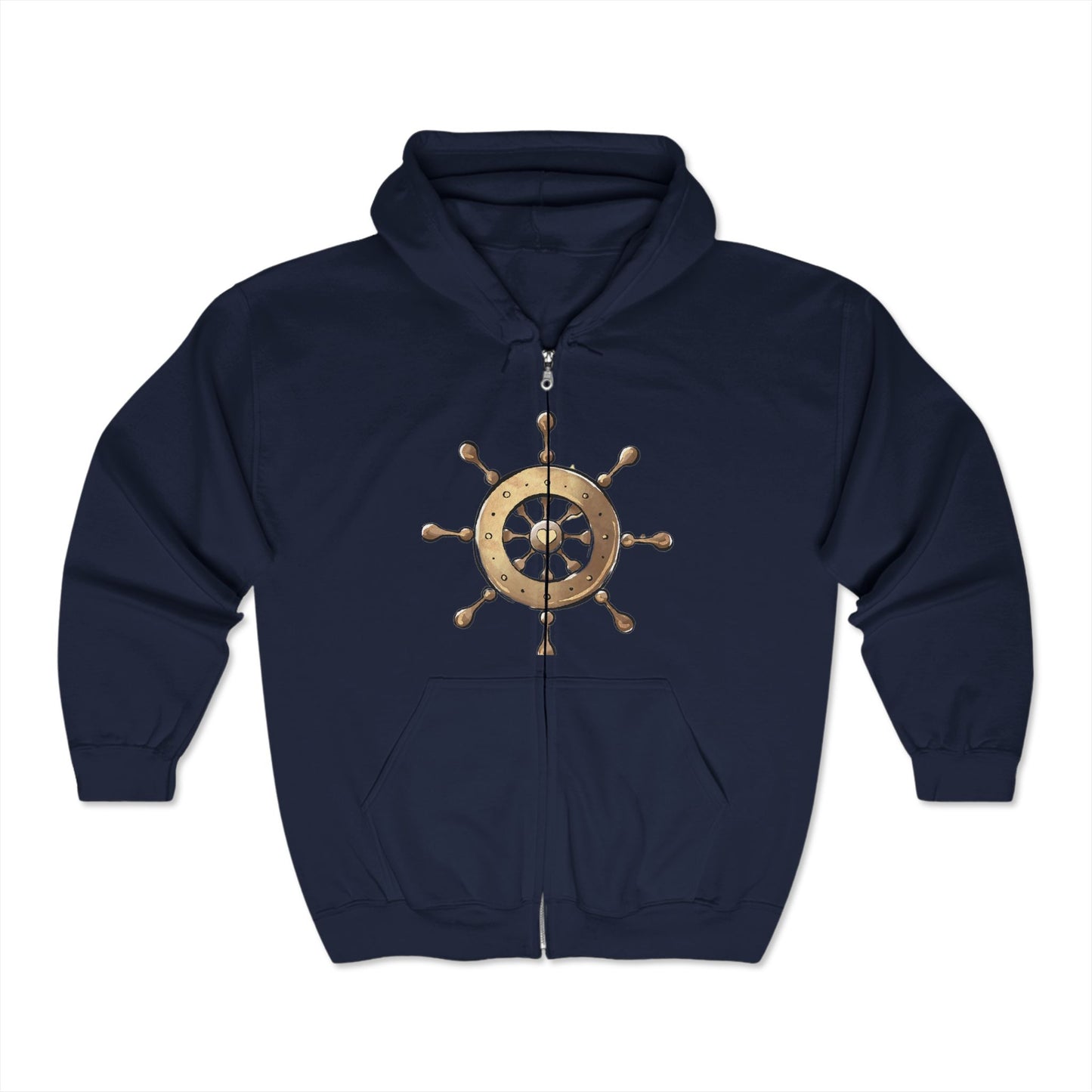 Golden Ship Wheel Hoodie