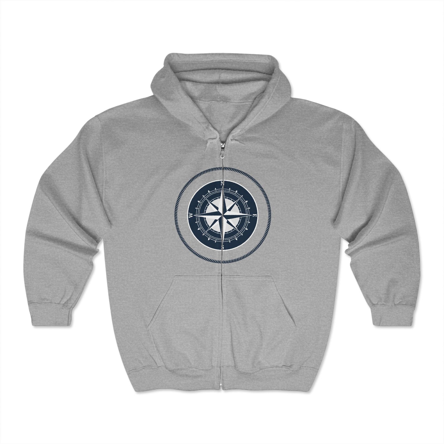 Nautical Compass Heavy Blend Hoodie Sweatshirt