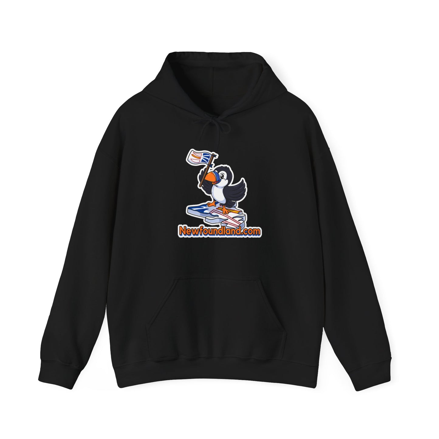 Newfoundland Puffin with Flag Hoodie