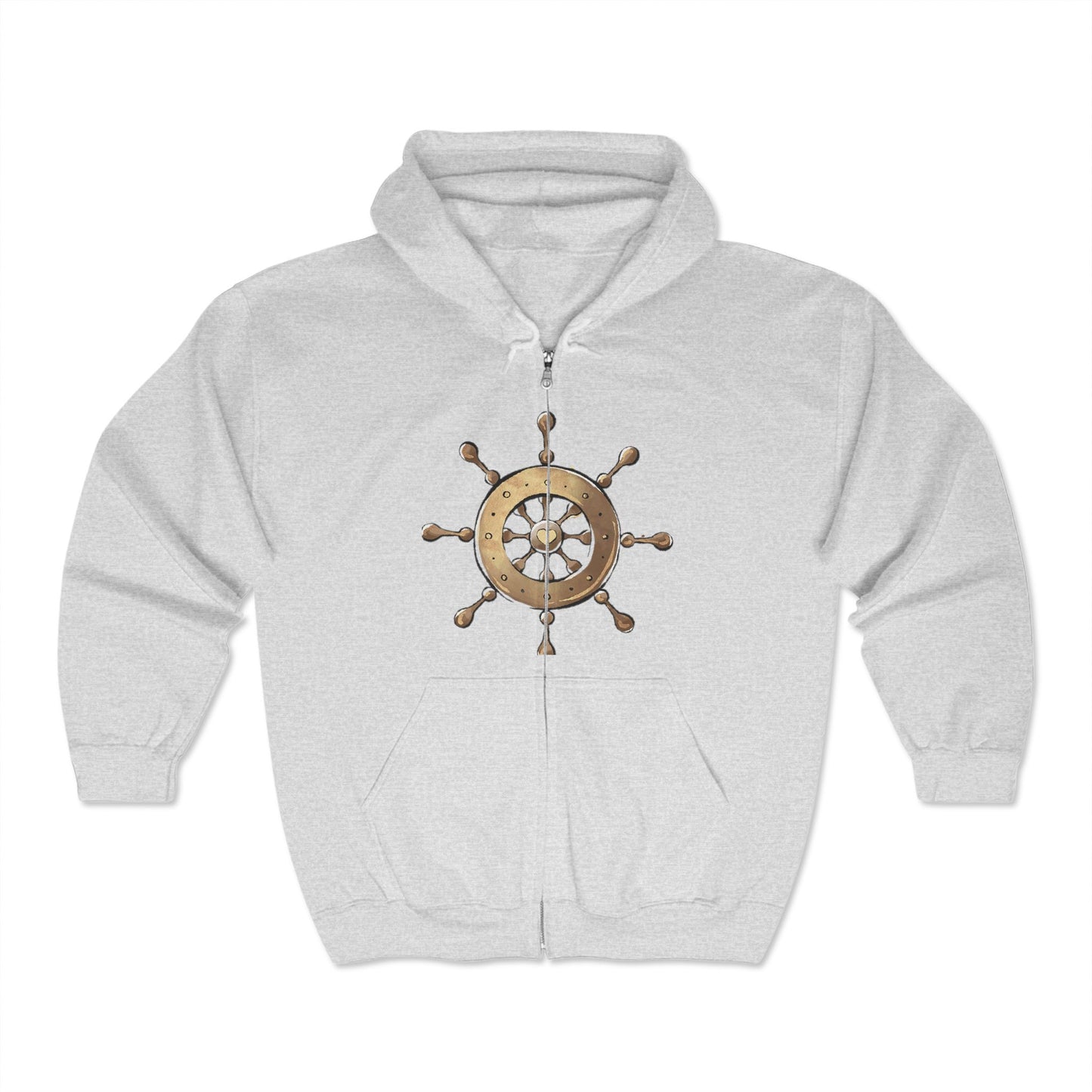 Golden Ship Wheel Hoodie