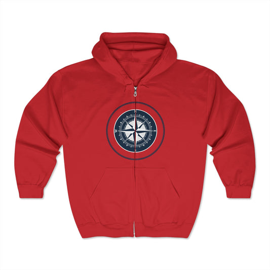 Nautical Compass Heavy Blend Hoodie Sweatshirt